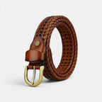 Women's Braided Leather Belt Bohemian Gold Buckle | Tolvex | Beltary