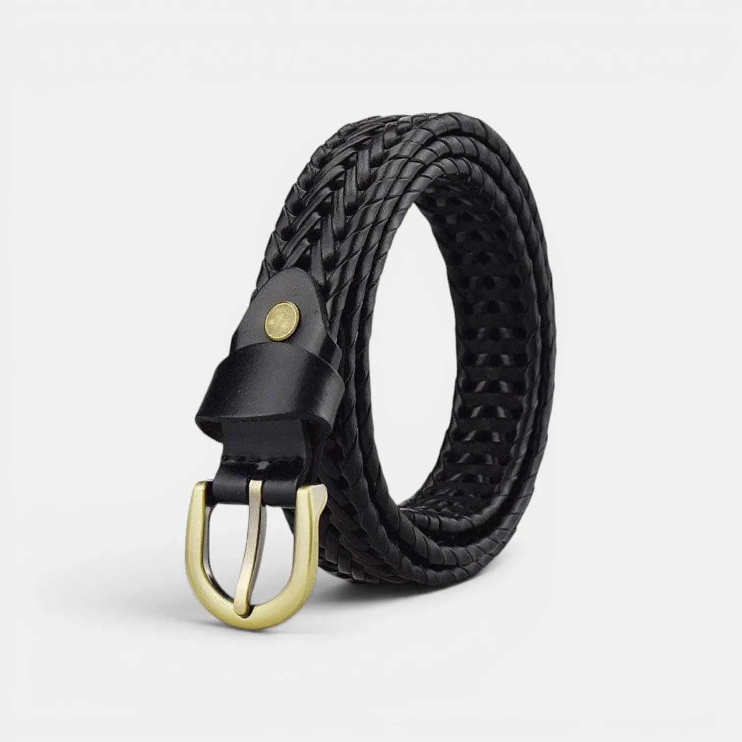 Women's Braided Leather Belt Bohemian Gold Buckle | Tolvex | Beltary
