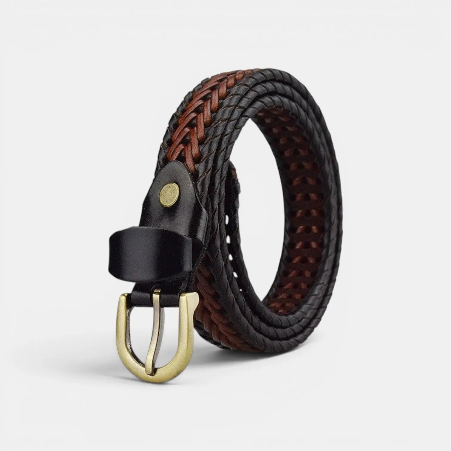 Women's Braided Leather Belt Bohemian Gold Buckle | Tolvex | Beltary