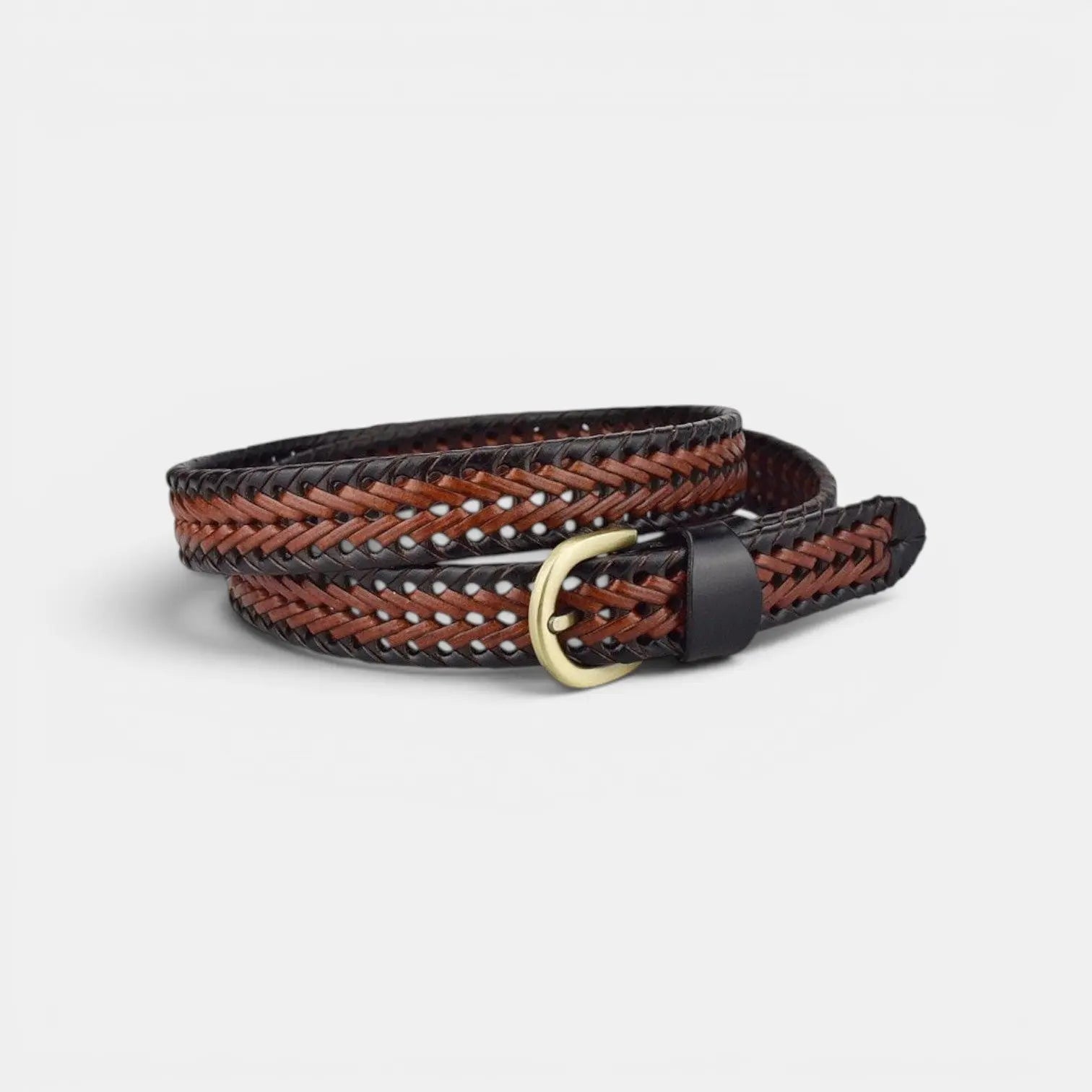 Women's Braided Leather Belt Bohemian Gold Buckle | Tolvex | Beltary