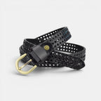 Women's Braided Leather Belt Bohemian Gold Buckle | Tolvex | Beltary
