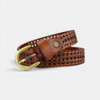 Women's Braided Leather Belt Bohemian Gold Buckle | Tolvex | Beltary