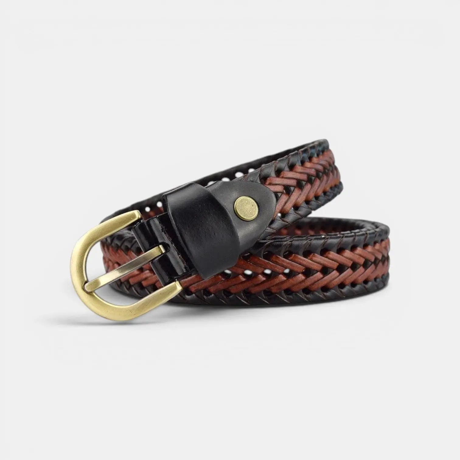 Women's Braided Leather Belt Bohemian Gold Buckle | Tolvex | Beltary