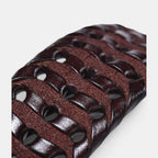 Women's Braided Leather Belt No Holes Pin Buckle | Nelvax | Beltary