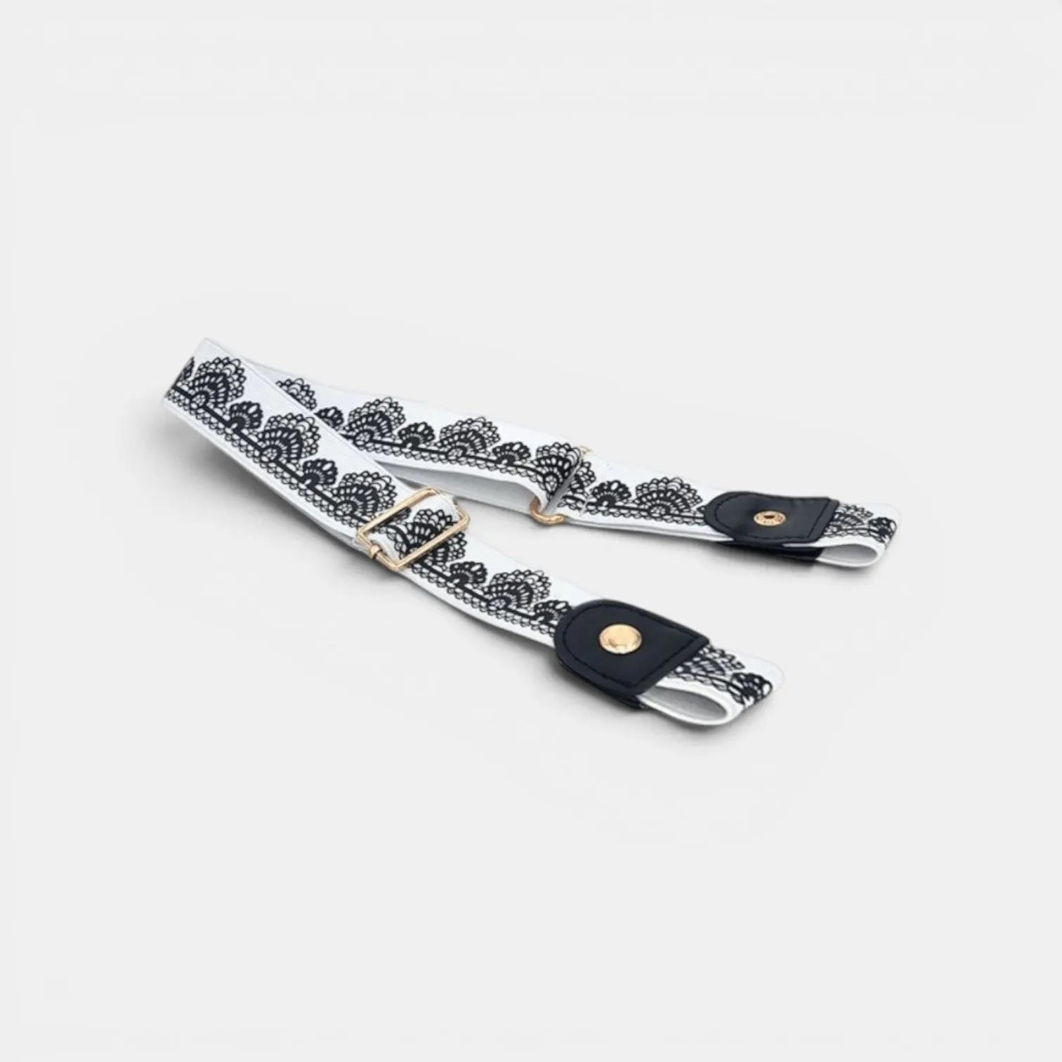 Women's Buckle-Free Elastic Belt with Lace Pattern | Lacvex | Beltary