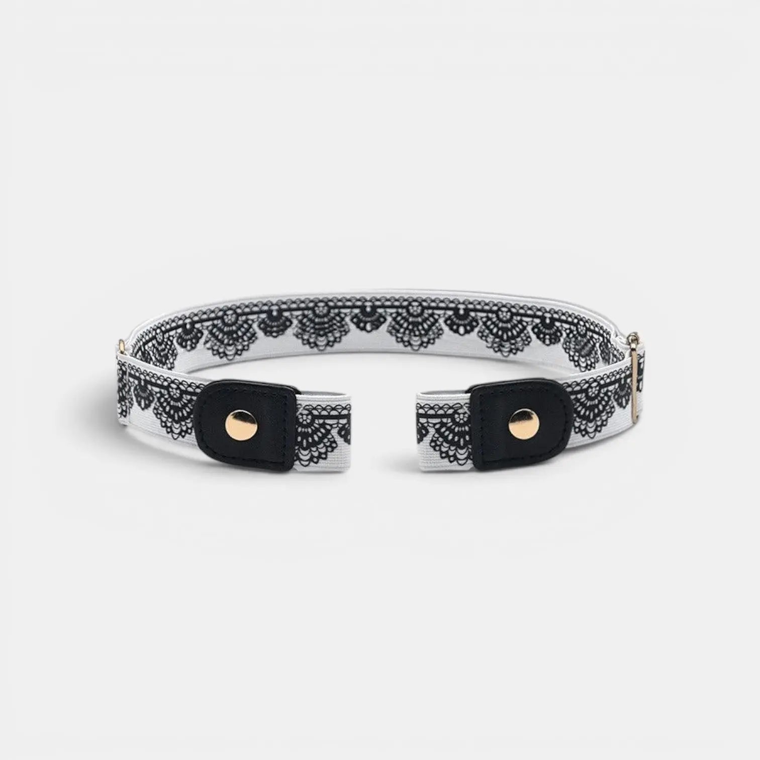 Women's Buckle-Free Elastic Belt with Lace Pattern | Lacvex | Beltary