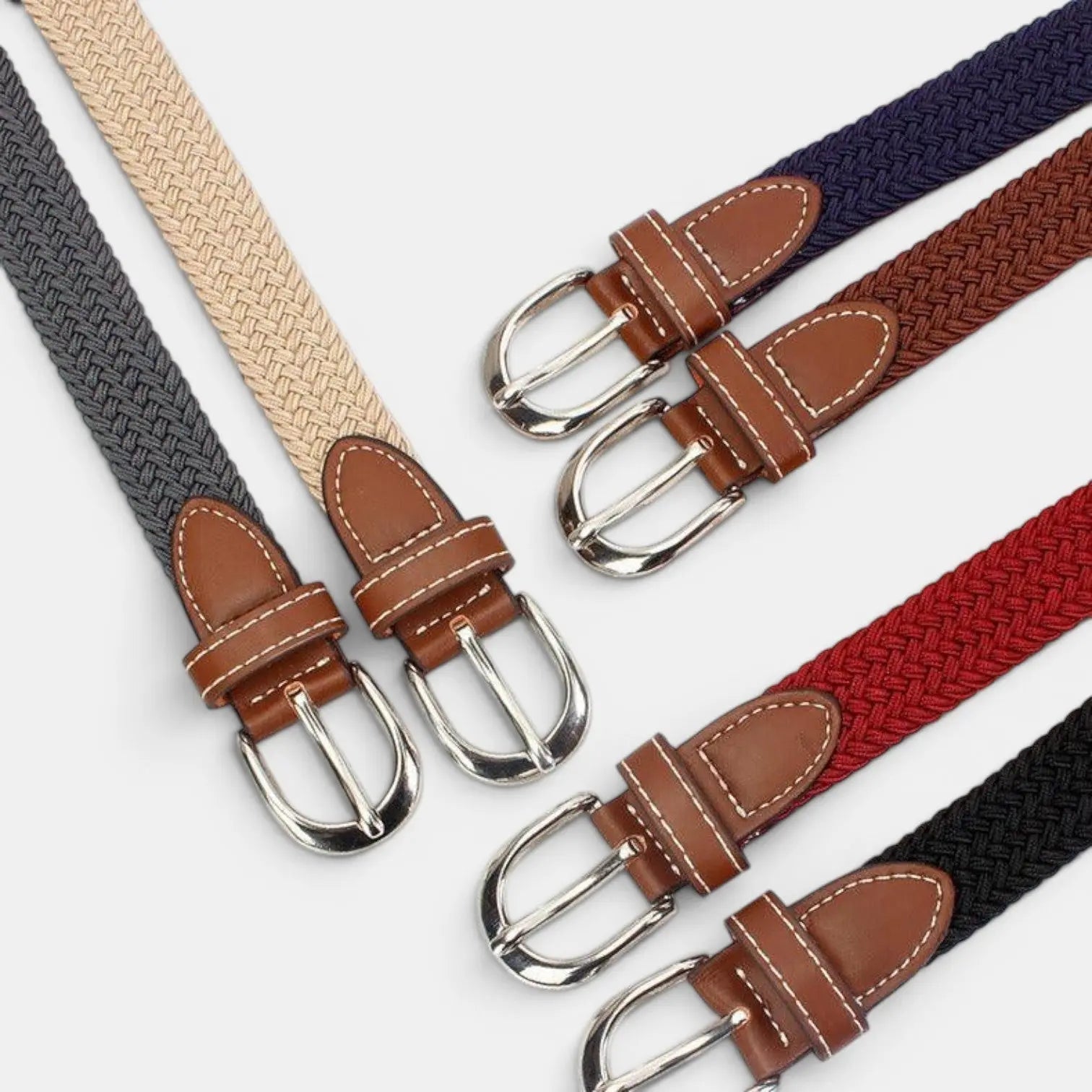 Women's Elasticated Braided Belt Buckle-Free No Holes | Trelvex | Beltary