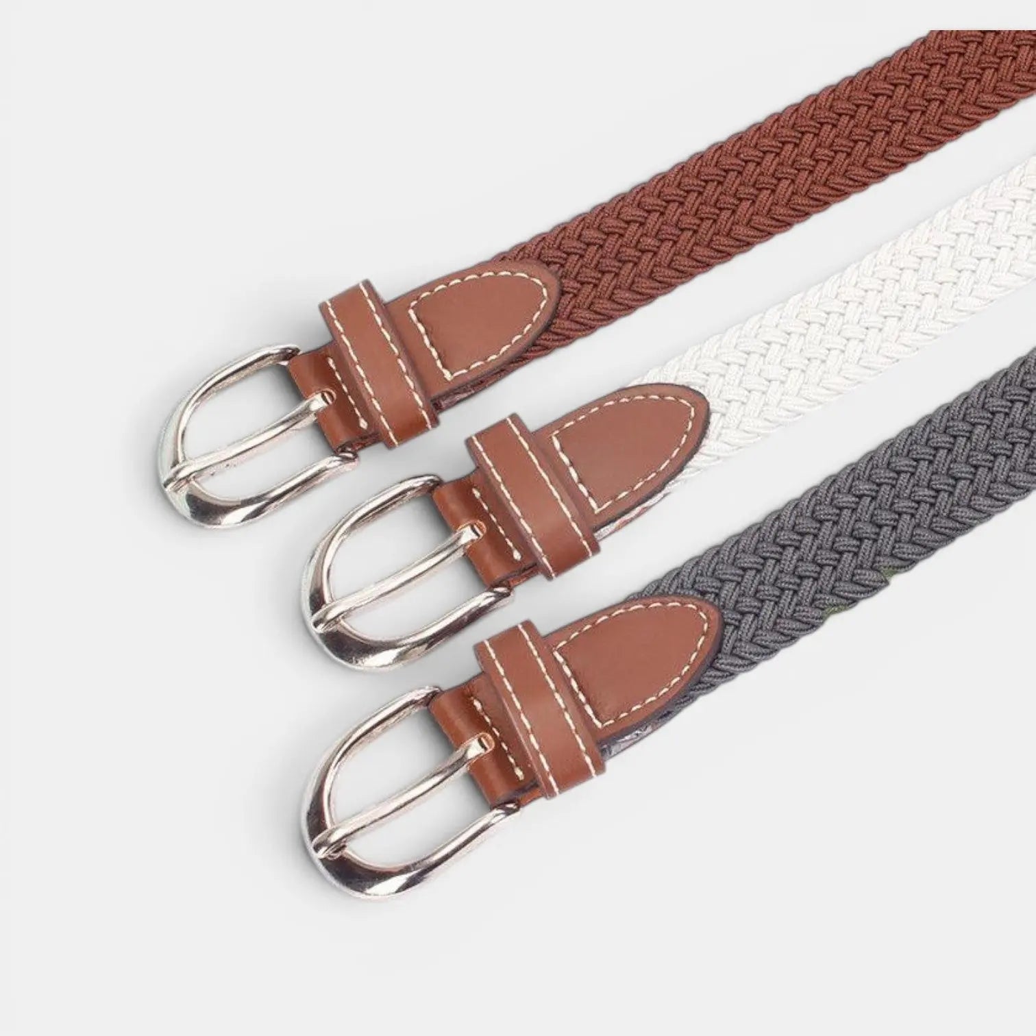 Women's Elasticated Braided Belt Buckle-Free No Holes | Trelvex | Beltary
