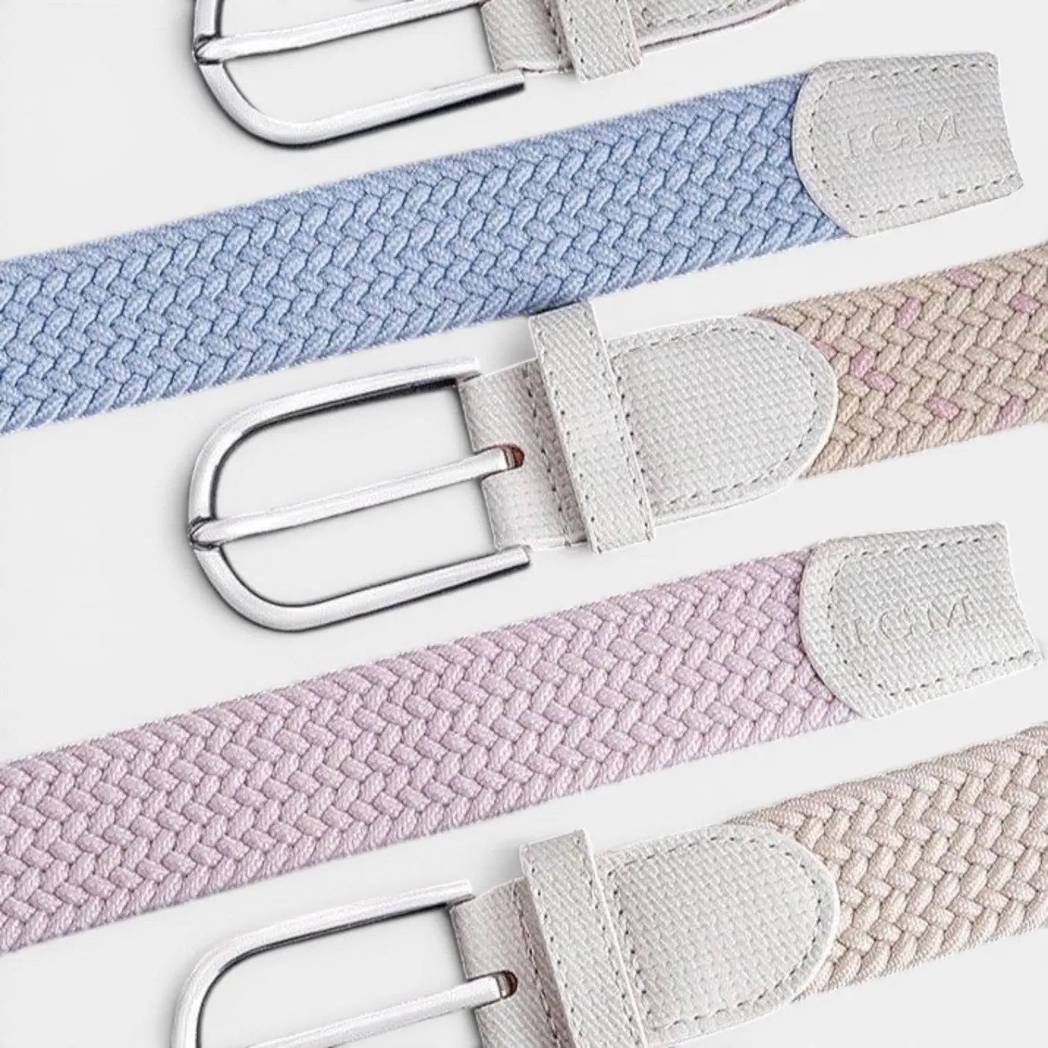 Women's Elasticated Woven Belt with Rounded Buckle | Telvorx | Beltary