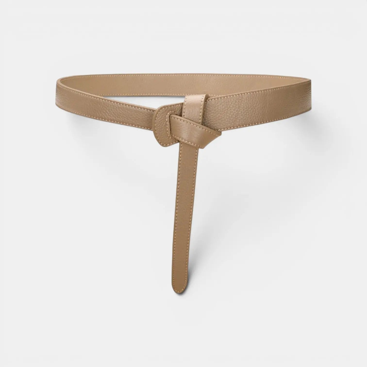 Women's Grained Leather Tie Belt Without Buckle | Gralvex | Beltary