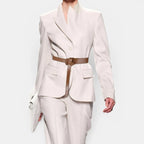 Women's Grained Leather Tie Belt Without Buckle | Gralvex | Beltary