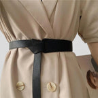 Women's Grained Leather Tie Belt Without Buckle | Gralvex | Beltary