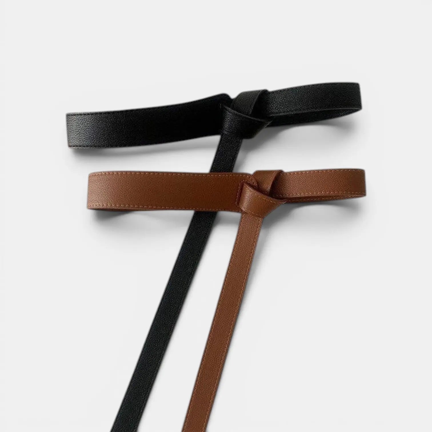 Women's Grained Leather Tie Belt Without Buckle | Gralvex | Beltary