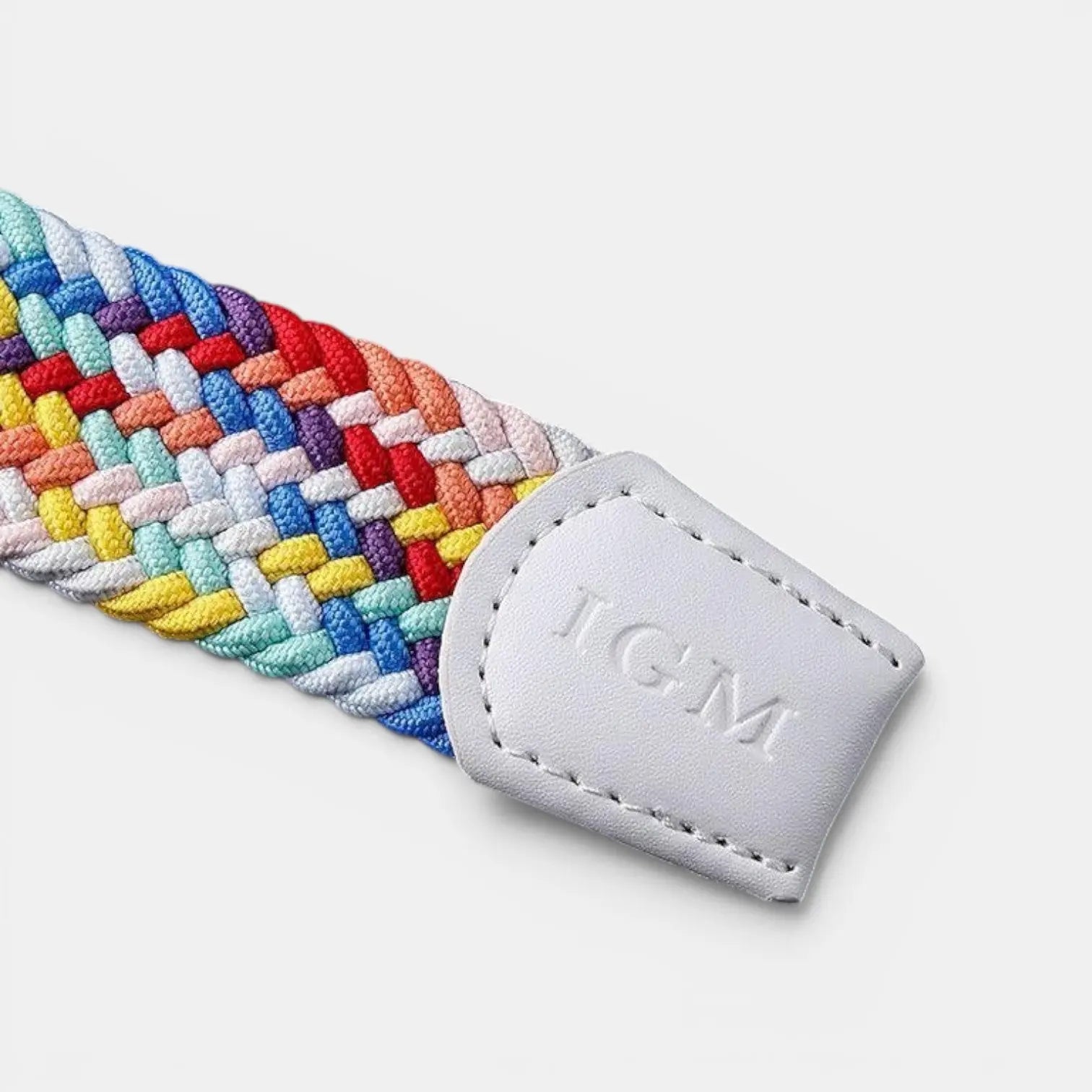 Women's Multicolour Braided Elastic Belt with Round Buckle | Brelox | Beltary