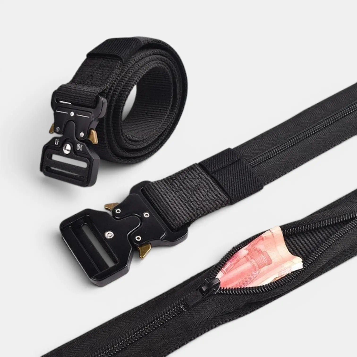 Women's Nylon Money Belt with Tactical Buckle | Zarvex | Beltary