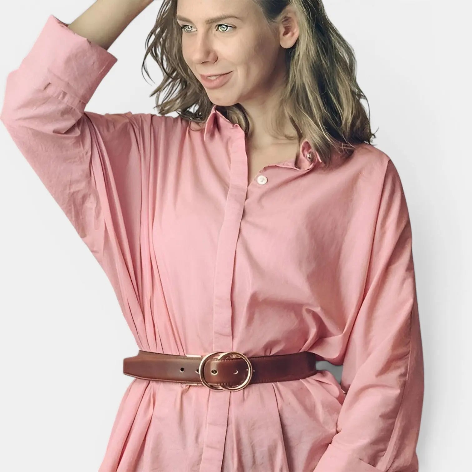 Women's Reversible 2-in-1 Smooth Leather Belt Gold Buckle | Velorn | Beltary