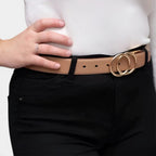 Women's Reversible 2-in-1 Smooth Leather Belt Gold Buckle | Velorn | Beltary