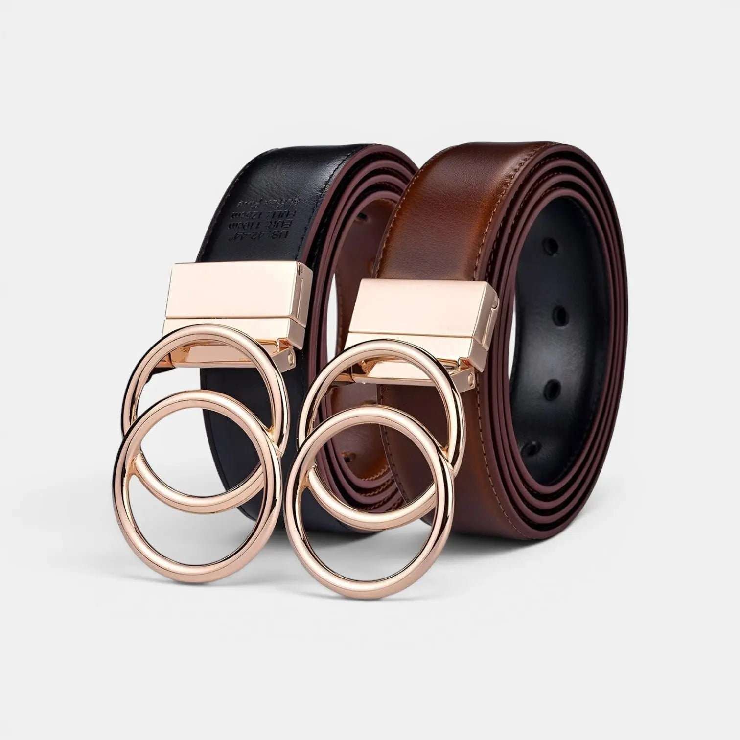 Women's Reversible 2-in-1 Smooth Leather Belt Gold Buckle | Velorn | Beltary