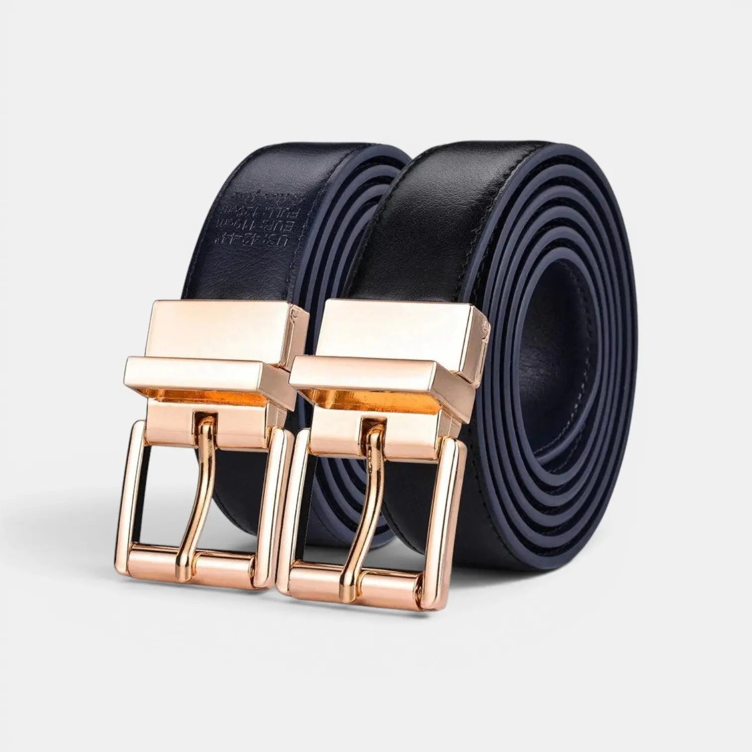 Women's Reversible Leather Belt 2 in 1 Gold Rectangular Buckle | Dorelvex | Beltary