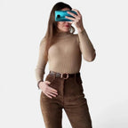 Women's Reversible Leather Belt 2 in 1 Rose Gold Round Buckle | Roselvex | Beltary