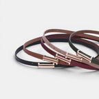 Women's Slim Smooth Leather Belt with Gold H Buckle | Halvex | Beltary