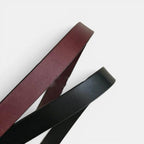 Women's Smooth Leather Belt Gold Oval Buckle with Prong | Fenora | Beltary