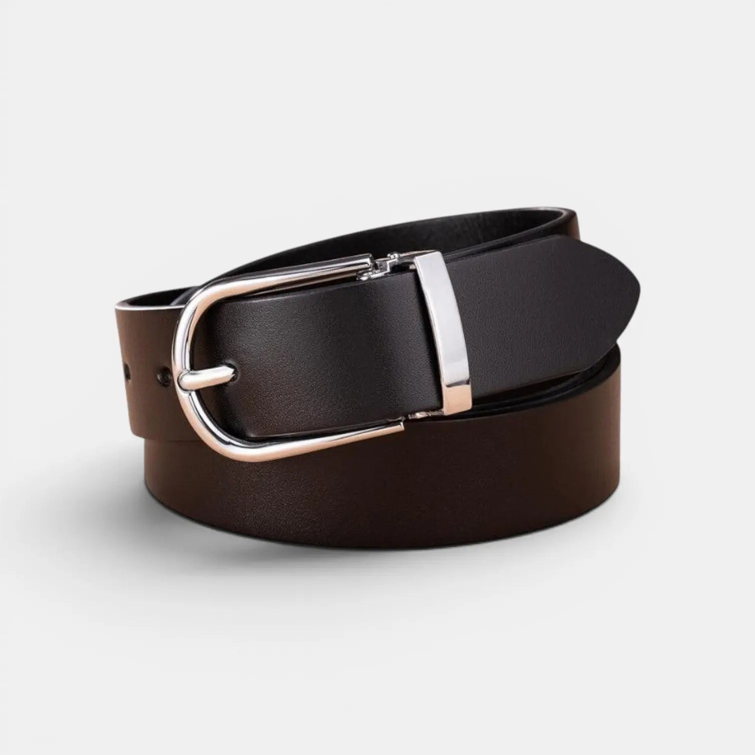 Women's Smooth Leather Belt Plus Size Rounded Buckle | Granvex | Beltary