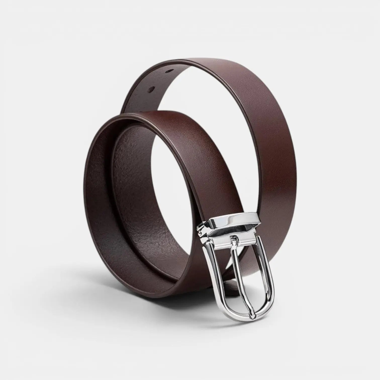 Women's Smooth Leather Belt Plus Size Rounded Buckle | Granvex | Beltary