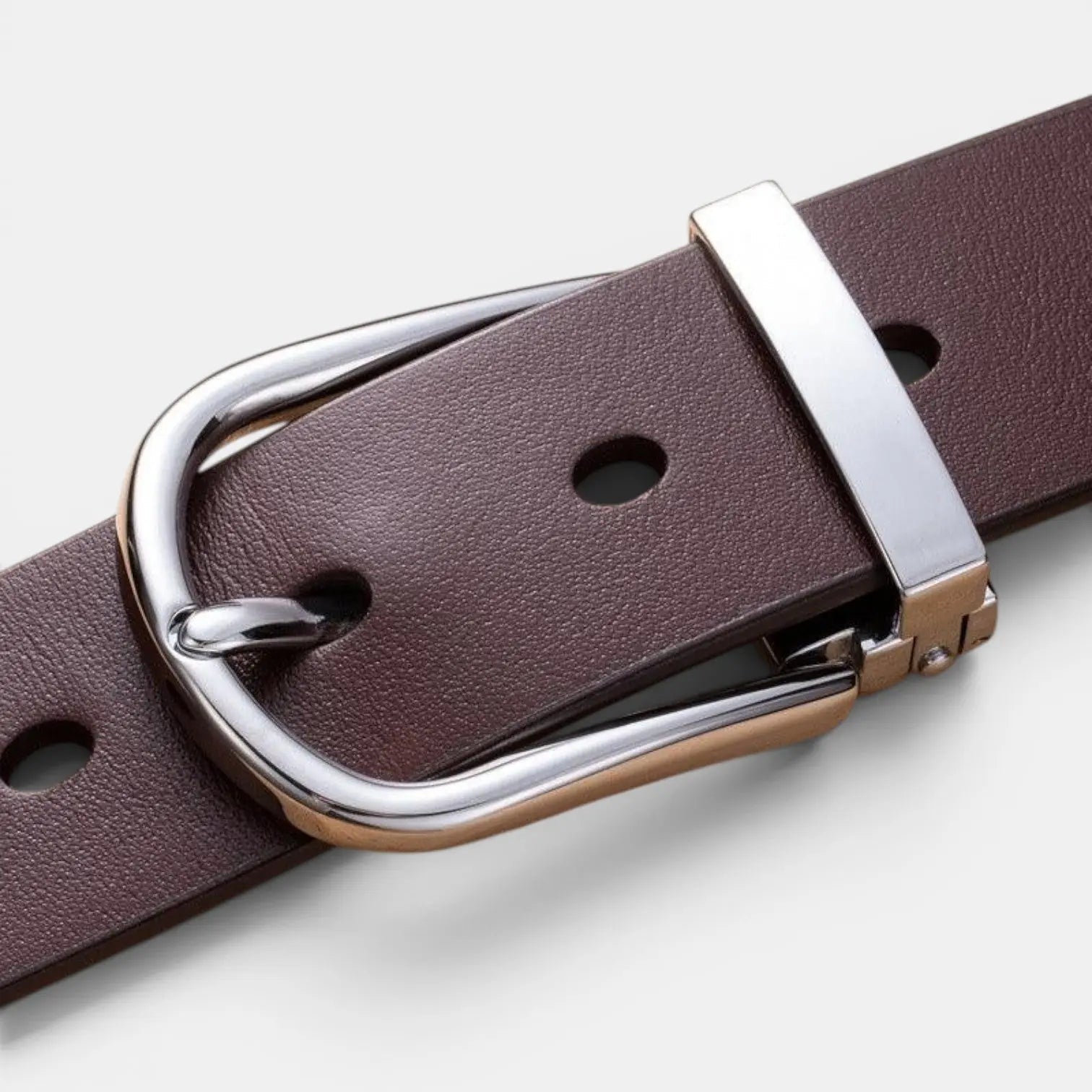 Women's Smooth Leather Belt Plus Size Rounded Buckle | Granvex | Beltary