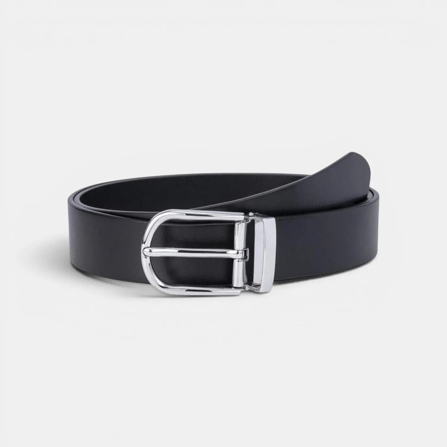 Women's Smooth Leather Belt Plus Size Rounded Buckle | Granvex | Beltary