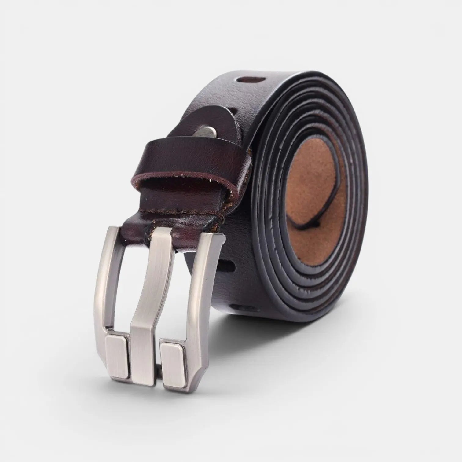 Women's Smooth Leather Belt Rectangular Buckle with Prong | Rolvex | Beltary