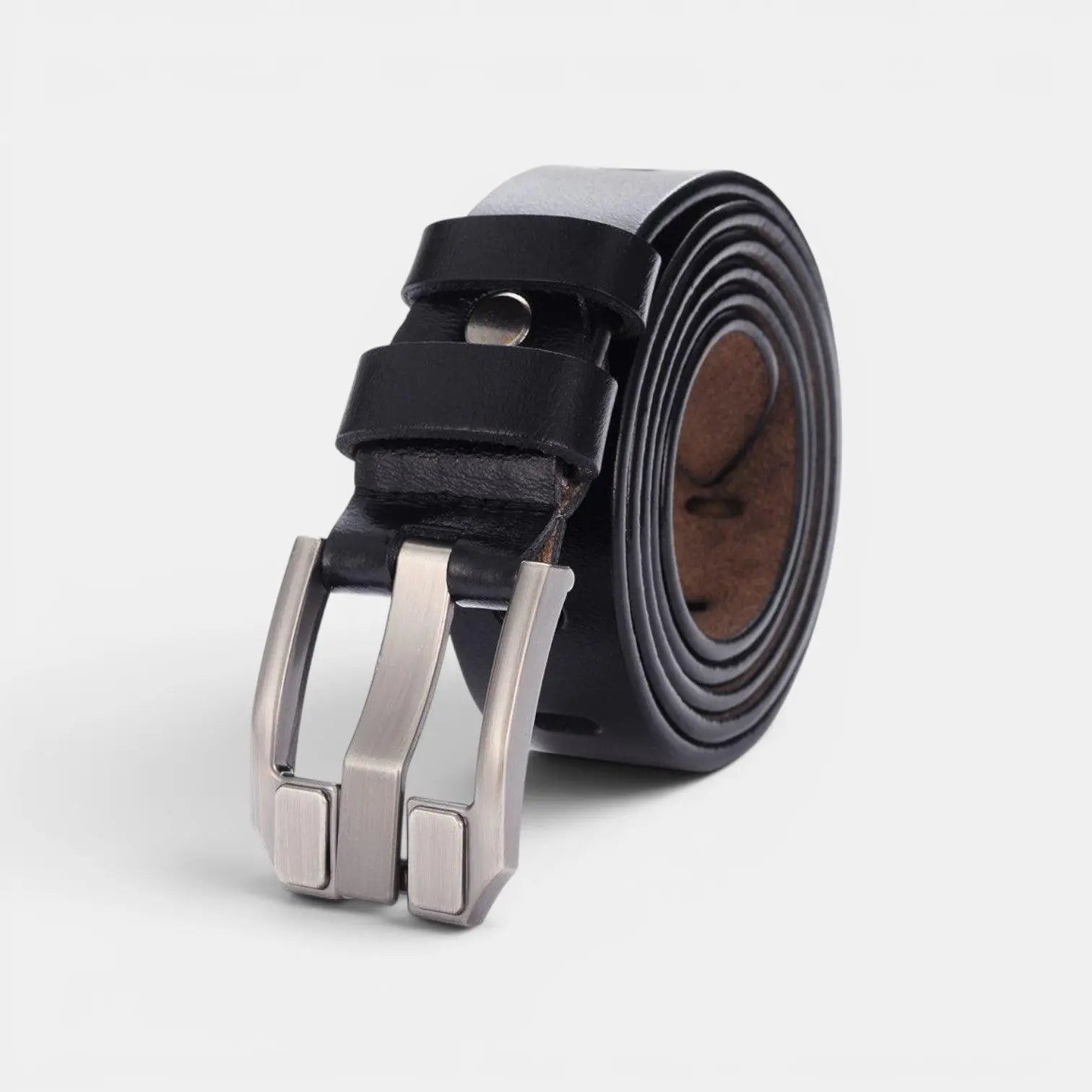 Women's Smooth Leather Belt Rectangular Buckle with Prong | Rolvex | Beltary