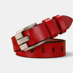 Women's Smooth Leather Belt Rectangular Buckle with Prong | Rolvex | Beltary