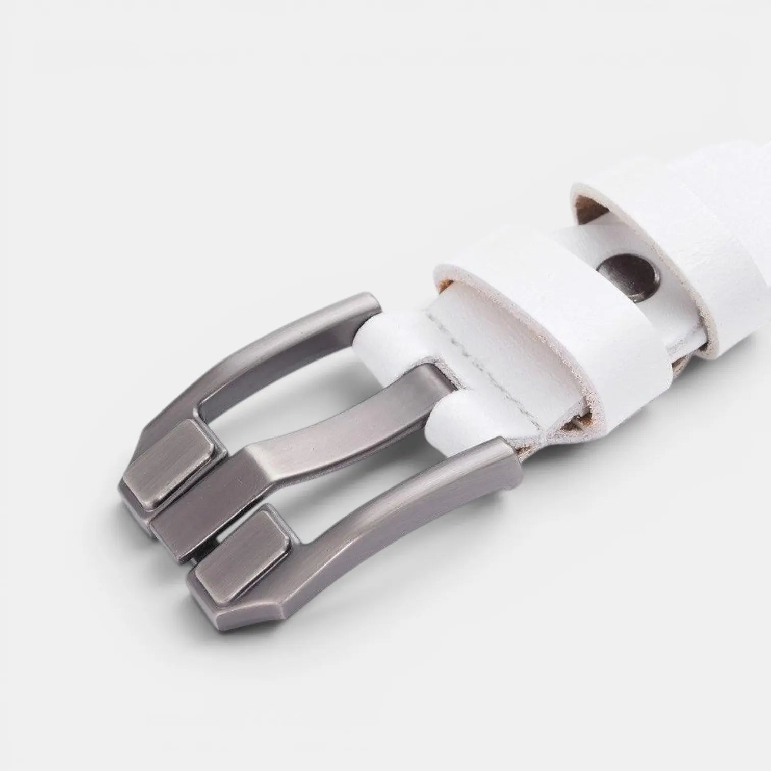 Women's Smooth Leather Belt Rectangular Buckle with Prong | Rolvex | Beltary