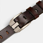 Women's Smooth Leather Belt Rectangular Buckle with Prong | Rolvex | Beltary