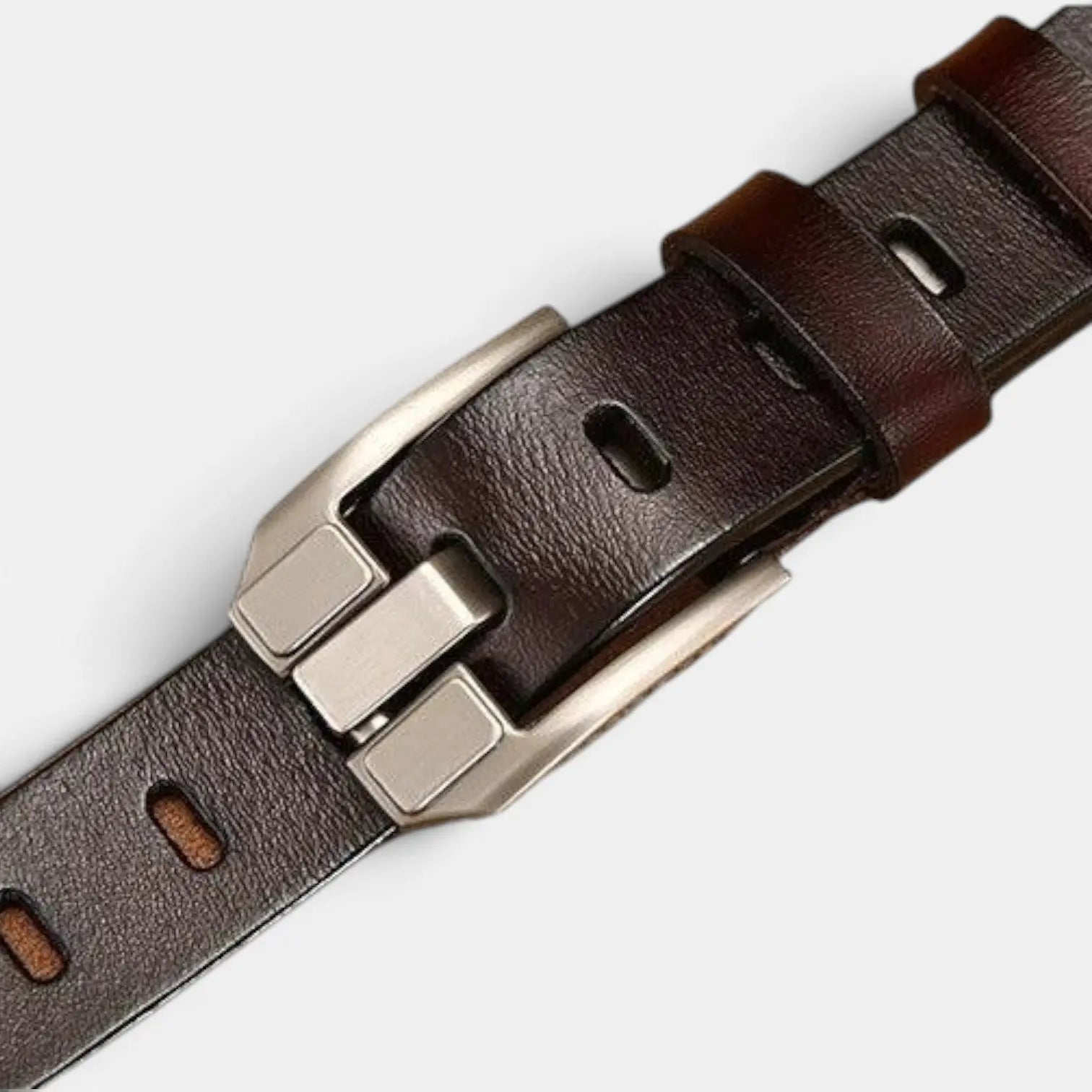 Women's Smooth Leather Belt Rectangular Buckle with Prong | Rolvex | Beltary