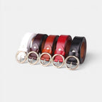 Women's Smooth Leather Belt with Fine Round Buckle | Rondix | Beltary