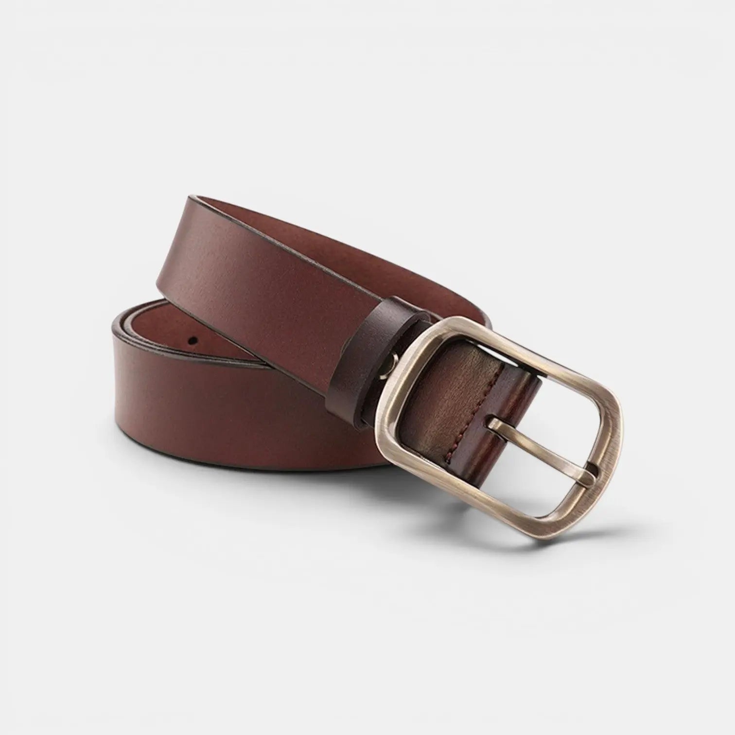 Women's Smooth Leather Belt with Rounded Buckle | Arlica | Beltary