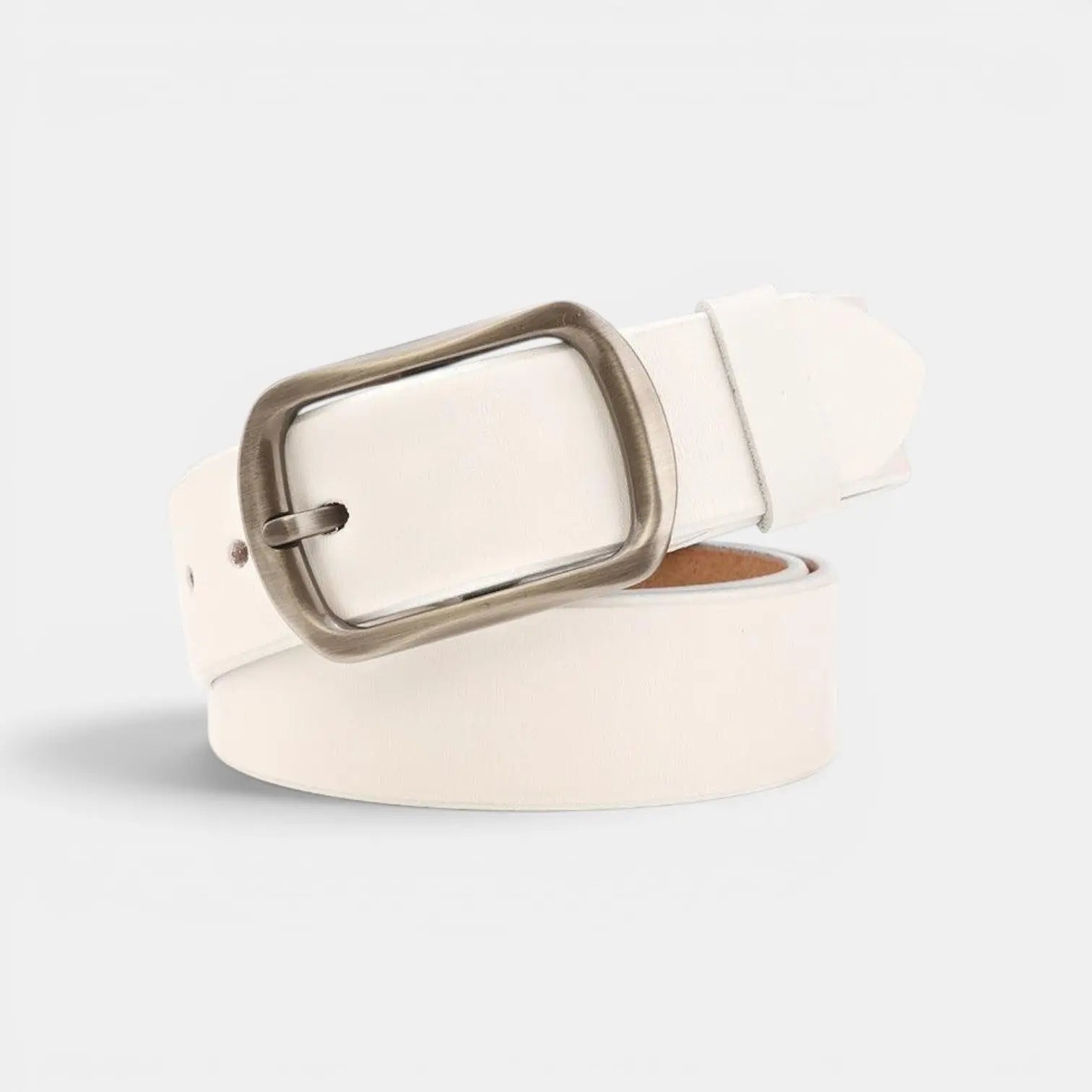 Women's Smooth Leather Belt with Rounded Buckle | Arlica | Beltary