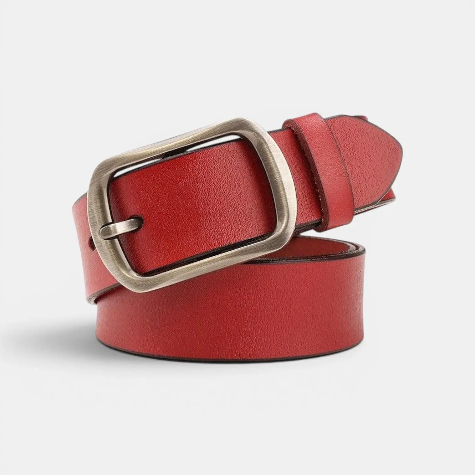 Women's Smooth Leather Belt with Rounded Buckle | Arlica | Beltary