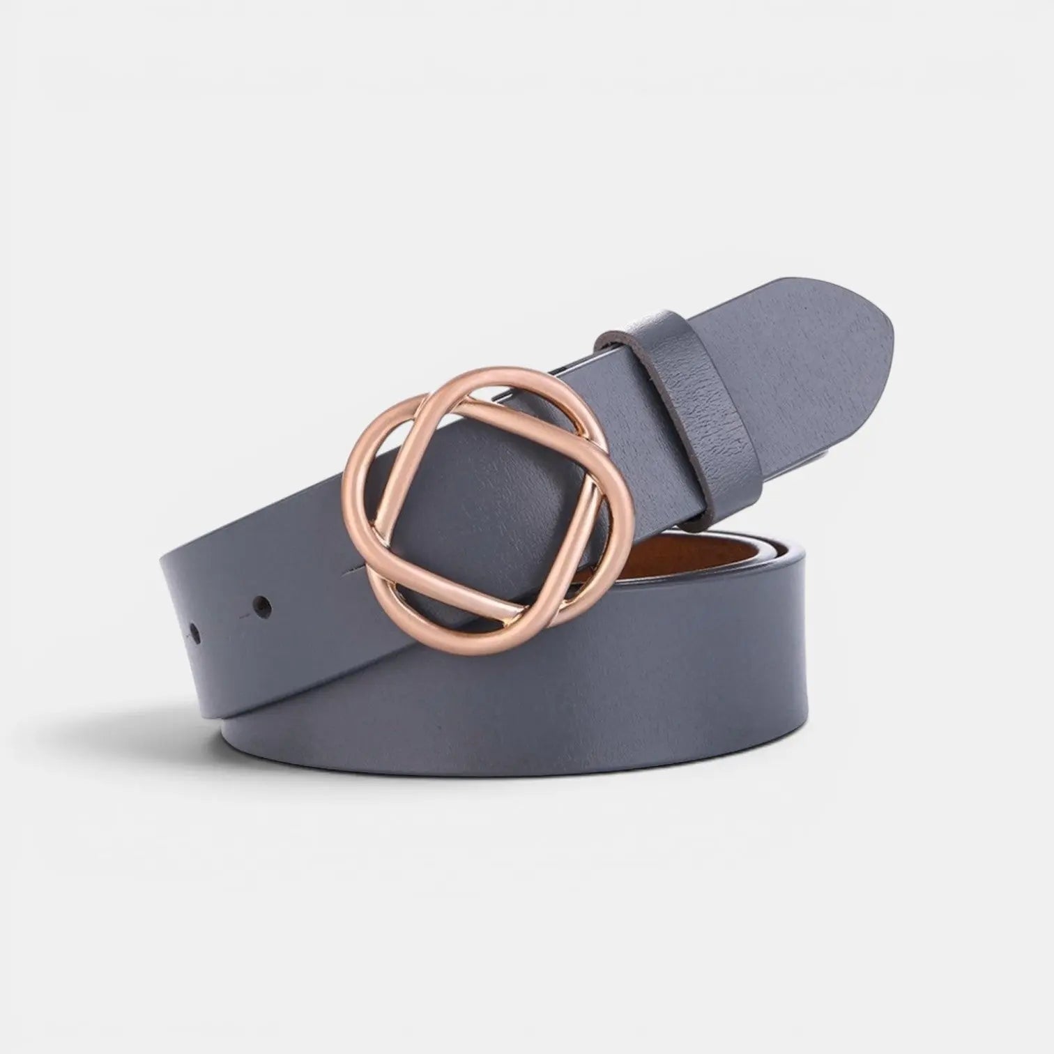 Women's Smooth Leather Belt with Rounded Gold Clip Buckle | Clivox | Beltary