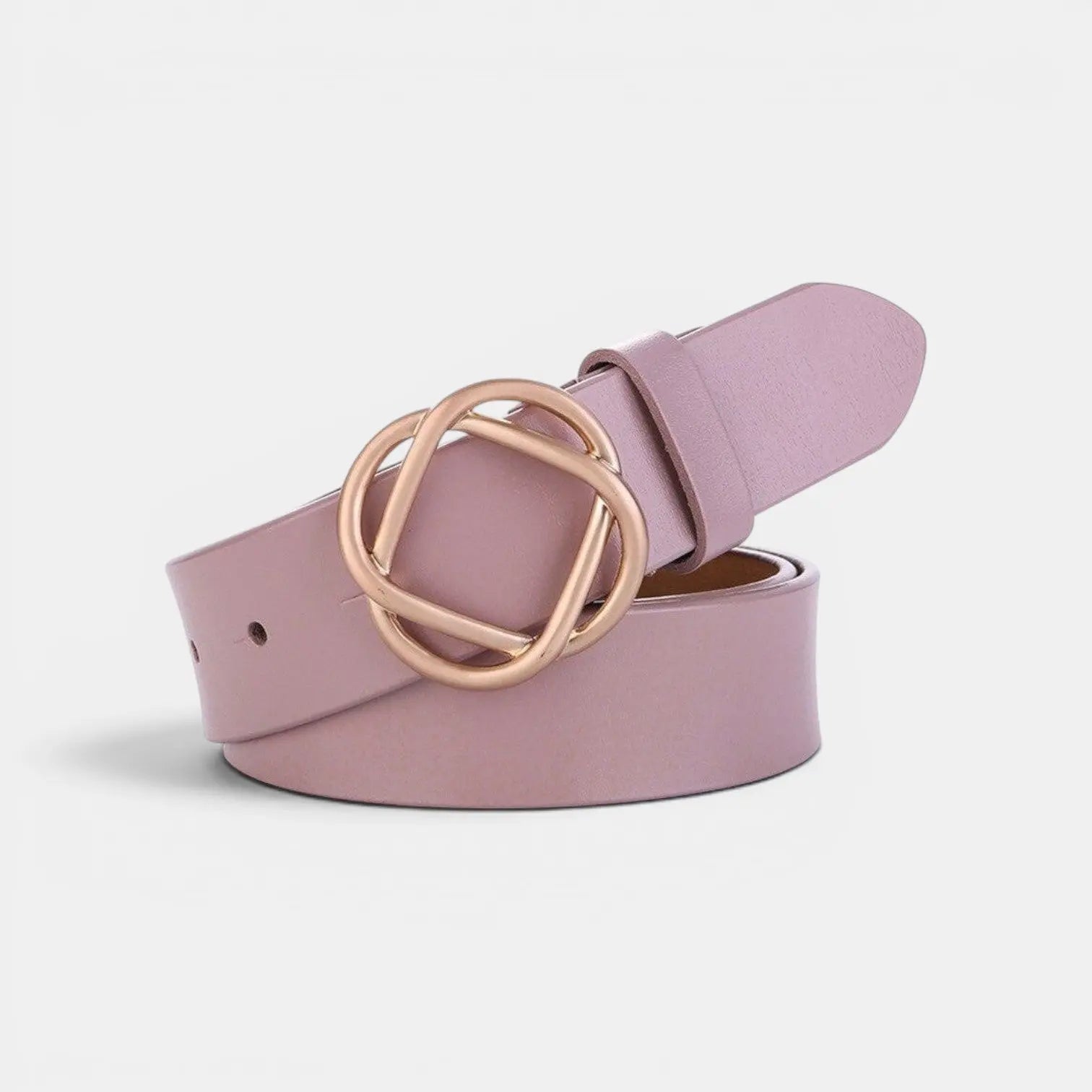Women's Smooth Leather Belt with Rounded Gold Clip Buckle | Clivox | Beltary