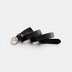 Women's Smooth Leather Belt with Rounded Gold Clip Buckle | Clivox | Beltary