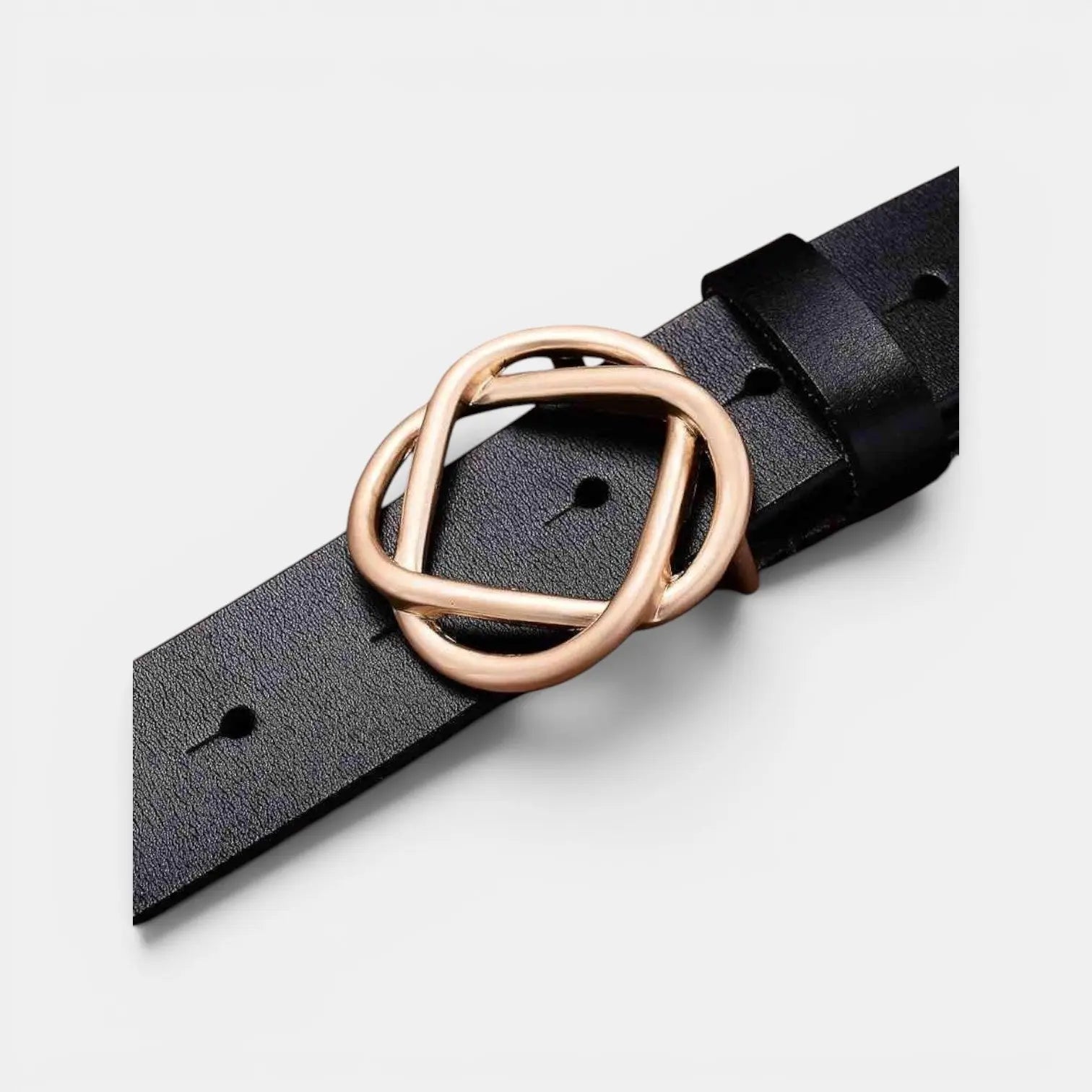 Women's Smooth Leather Belt with Rounded Gold Clip Buckle | Clivox | Beltary