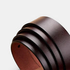 Women's Smooth Leather Thin Belt with Gold Square Buckle | Carvelx | Beltary