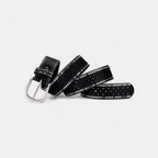 Women's Studded Cut-Out Leather Belt Pin Buckle | Cluvex | Beltary