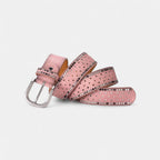 Women's Studded Cut-Out Leather Belt Pin Buckle | Cluvex | Beltary