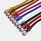 Women's Textured Thin Leather Belt with Round Buckle | Filvex | Beltary