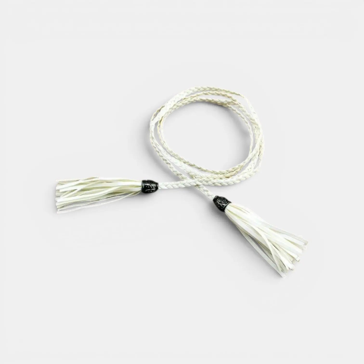 Women's Thin Braided Vegan Faux Leather Tie Belt Boho | Talmix | Beltary
