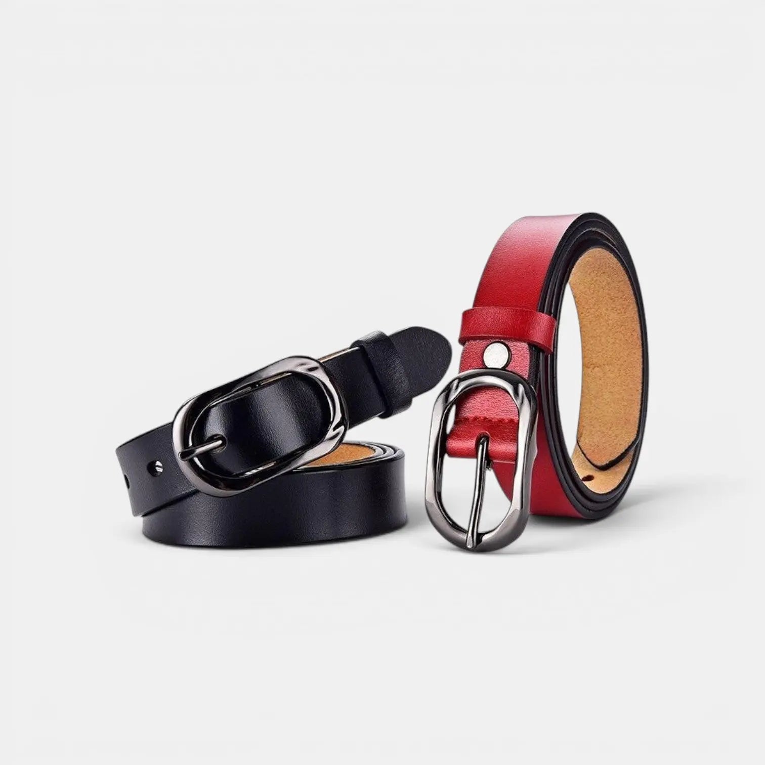Women's Thin Leather Belt for Jeans with Pin Buckle | Carvoli | Beltary